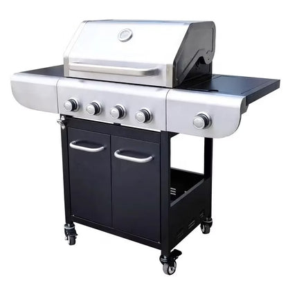 Gasgrill Rustfrit Stål 4+1 Brændere 16,2 kW Støbejernsrist