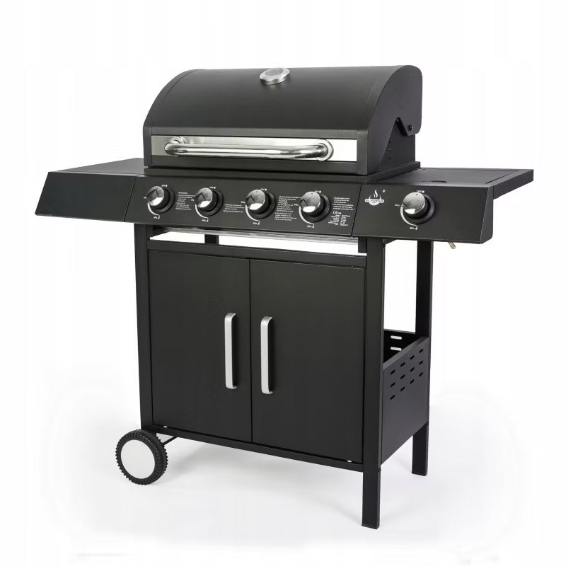 Gasgrill San Angelo 4+1 120x110 cm Sort