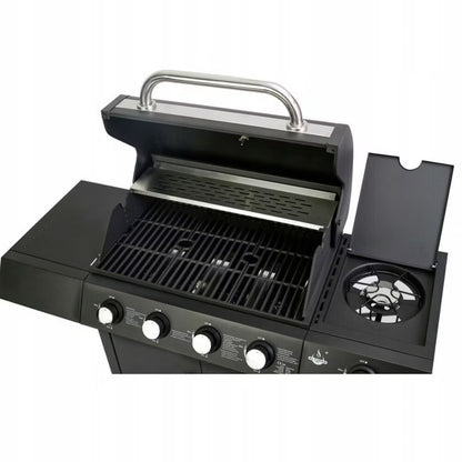 Gasgrill San Angelo 4+1 120x110 cm Sort