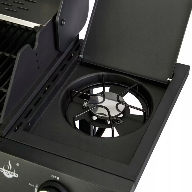 Gasgrill San Angelo 4+1 120x110 cm Sort