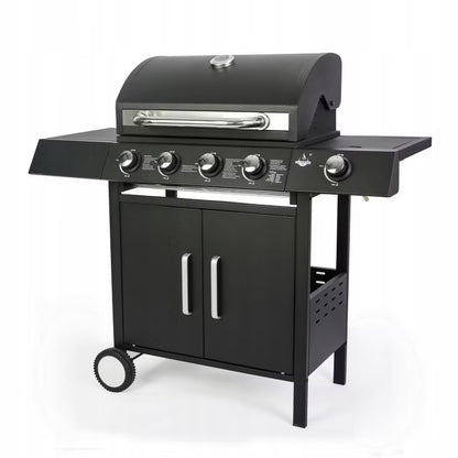 Gasgrill San Angelo 4+1 120x110 cm Sort