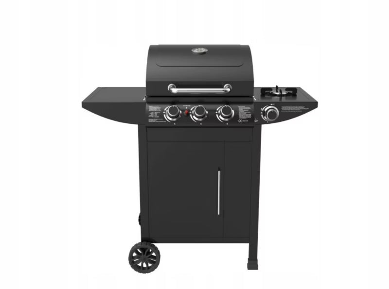 Gasgrill SAN FRANCISCO 3+1 110x57 cm Sort