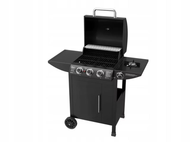 Gasgrill SAN FRANCISCO 3+1 110x57 cm Sort