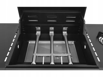 Gasgrill SAN FRANCISCO 3+1 110x57 cm Sort
