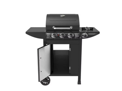 Gasgrill SAN FRANCISCO 3+1 110x57 cm Sort