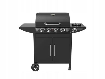 Gasgrill San Francisco 4+1 Sort med Støbejernsrist
