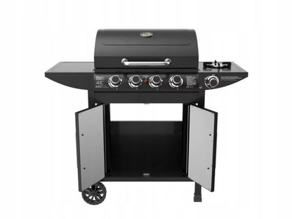 Gasgrill San Francisco 4+1 Sort med Støbejernsrist