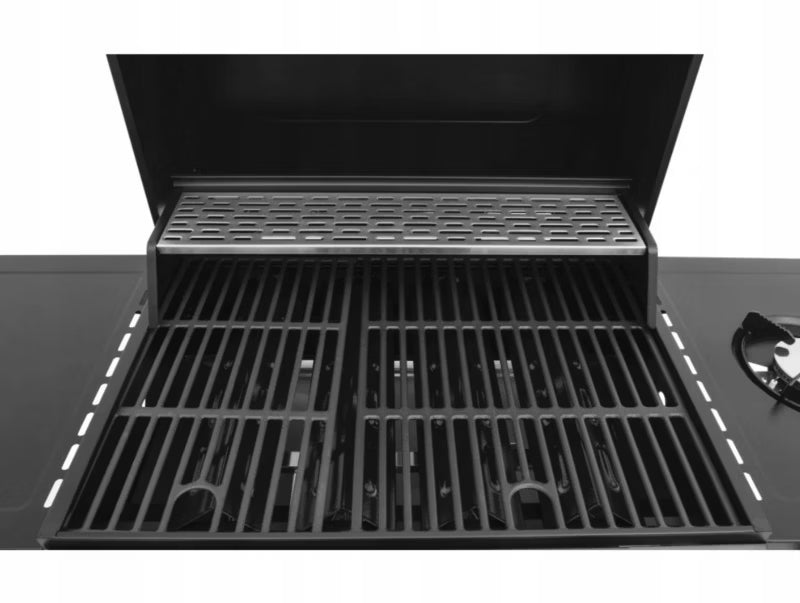 Gasgrill San Francisco 4+1 Sort med Støbejernsrist