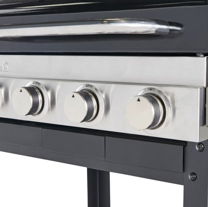 Gasgrill Tippah 4 Brændere Sort