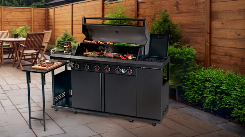 Gasgrill Udekøkken 6.1 162,5x55,5 cm Sort