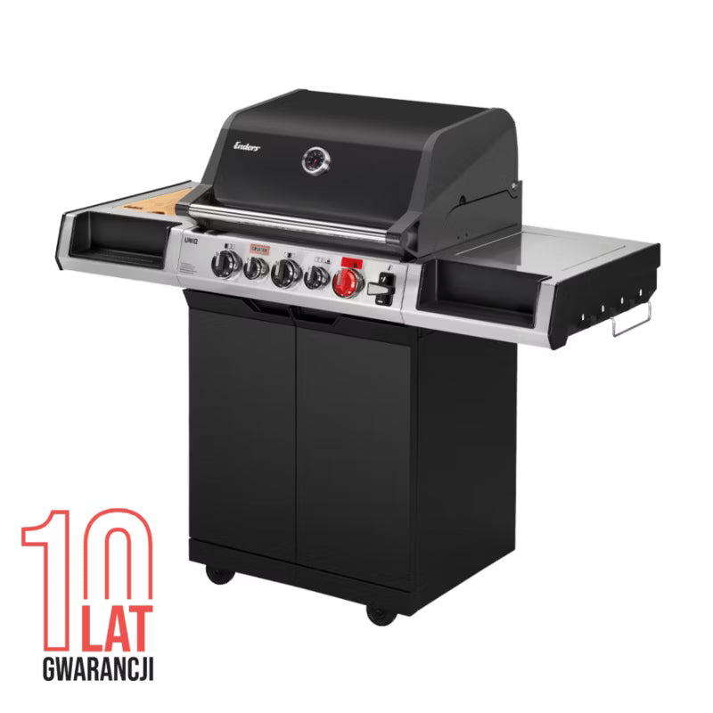 Gasgrill UNIQ 3 IK Cruster 145x65,5 cm Sølv