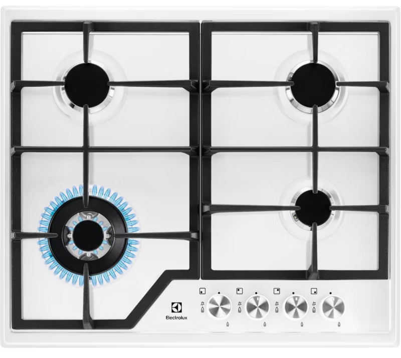 Gaskogeplade EGS6436WW 59,5 cm Hvid Glas