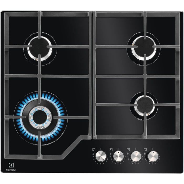 Gaskogeplade KGG64362K 59x52 cm Sort Glas