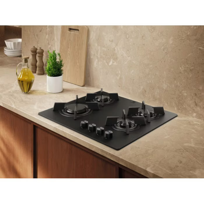 Gaskogeplade KGG643723L 60 cm Sort Glas
