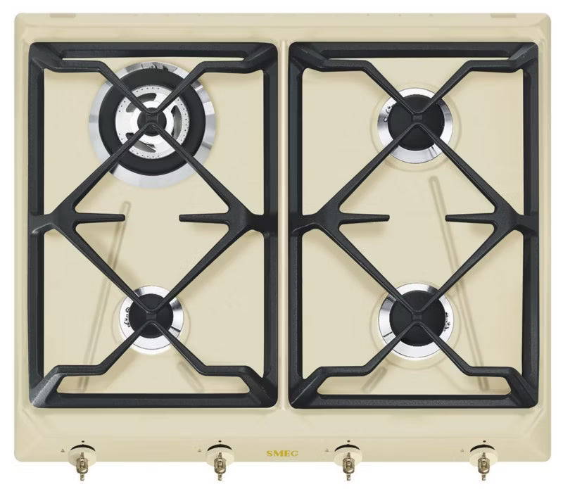 Gaskogeplade SRV864POGH 60 cm Creme Emalje