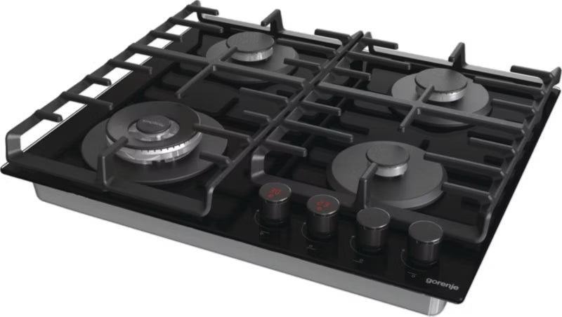 Gaskogetop GKTW642SYB 60x52 cm Hærdet Glas Sort