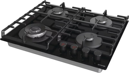 Gaskogetop GKTW642SYB 60x52 cm Hærdet Glas Sort