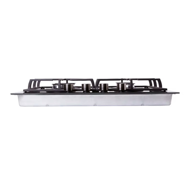 Gaskogezone CLGOGPO4 60 cm 4 Brændere Sort Glas