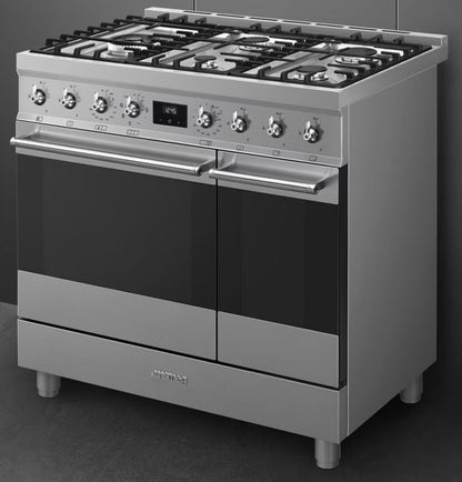 Gaskomfur C92GMX2 90 cm Rustfrit Stål