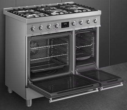 Gaskomfur C92GMX2 90 cm Rustfrit Stål