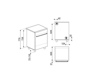 Gaskomfur CX61GMBL 60x90 cm 70 L