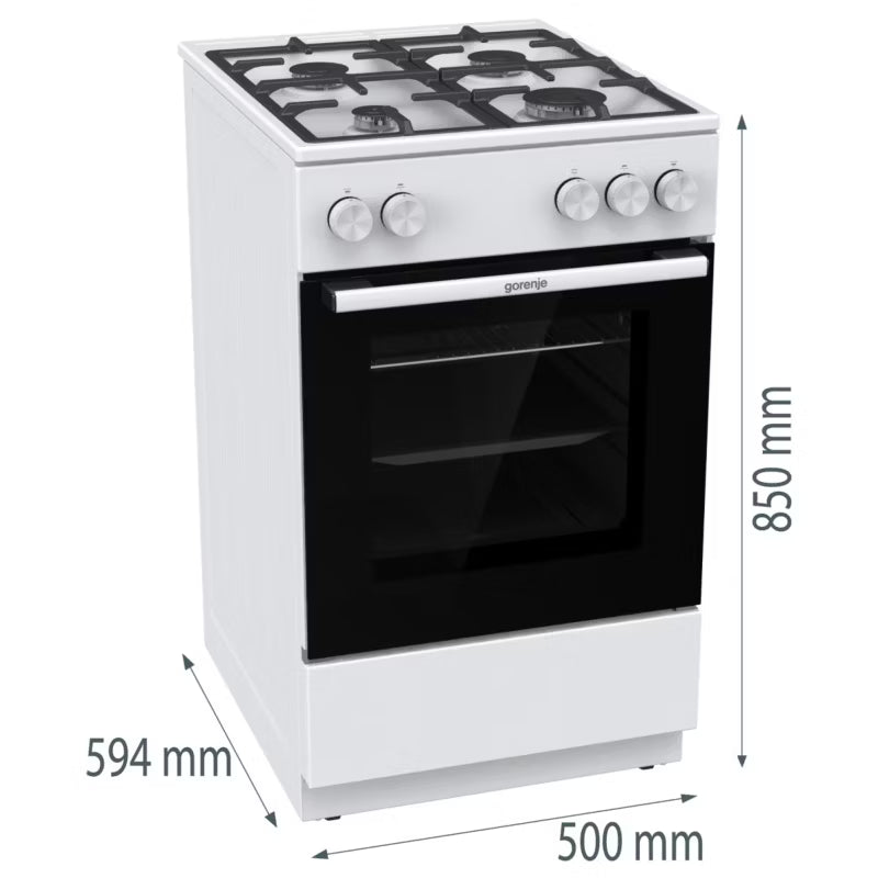 Gaskomfur GG5A10WFFM 50x85 cm Hvid