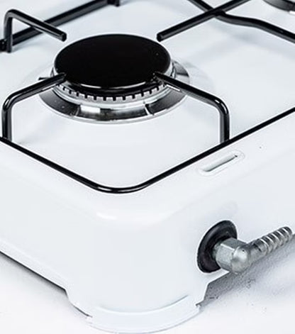 Gaskomfur K-02T 2 Brændere Hvid