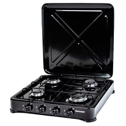 Gaskomfur K-04TB 49,5x54 cm Sort med 4 Blus