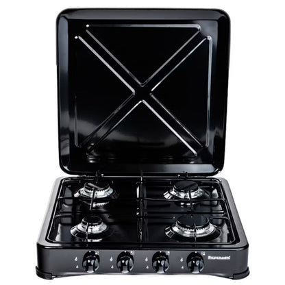 Gaskomfur K-04TB 49,5x54 cm Sort med 4 Blus
