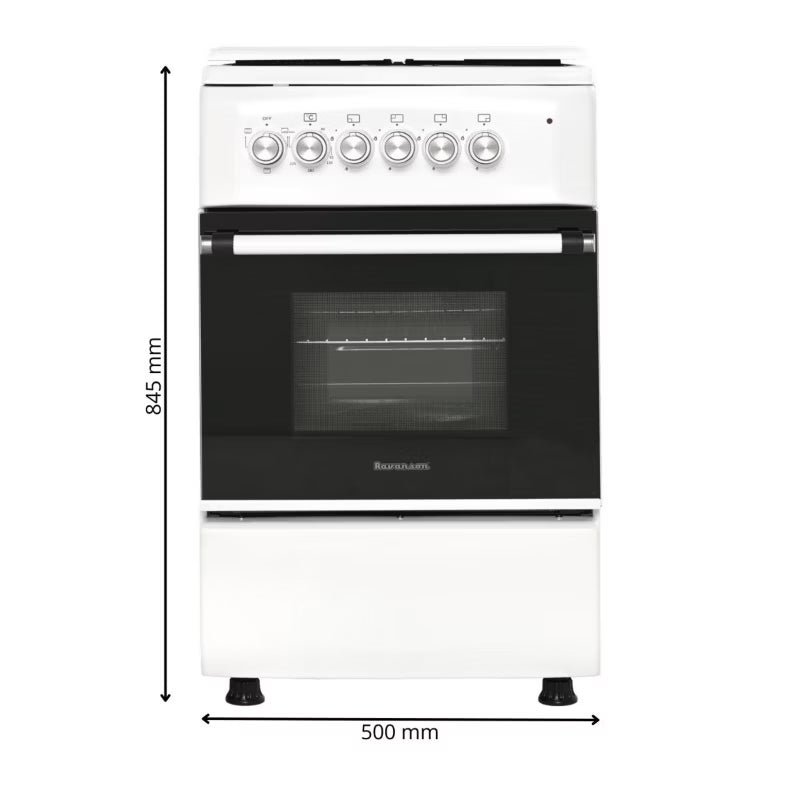 Gaskomfur KWGE-K550 50x54,4 cm Hvid