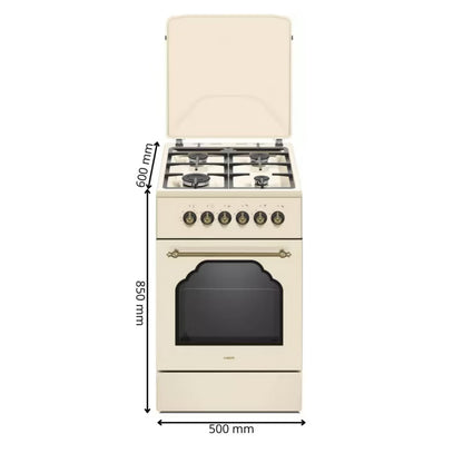 Gaskomfur MPM-56-KRM-14 50x60 cm Creme