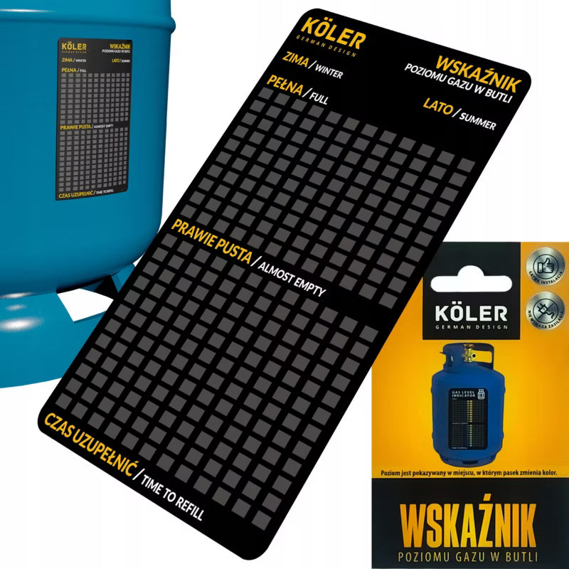 Gasniveauindikator Magnetisk 9x6 cm Sort