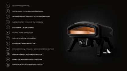 Gaspizzaovn Bene 14 40x50 cm med Tilbehør