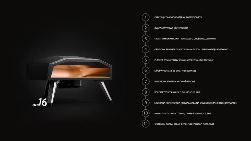 Gaspizzaovn Bene 16 50x40 cm