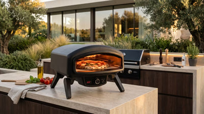 Gaspizzaovn Roterende 40 cm 7,5 kW