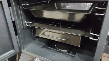 Gasrøgeovn og Gasgrill Portland XL 64x127,5 cm Sort