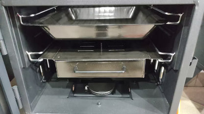 Gasrøgeovn og Gasgrill Portland XL 64x127,5 cm Sort