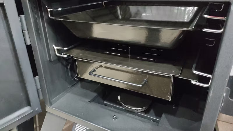 Gasrøgeovn og Gasgrill Portland XL 64x127,5 cm Sort