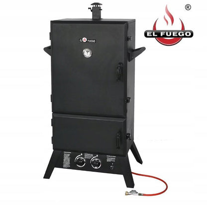 Gasrøgeovn og Gasgrill Portland XXL 80x145 cm Sort
