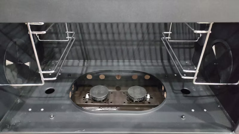 Gasrøgeovn og Gasgrill Portland XXL 80x145 cm Sort