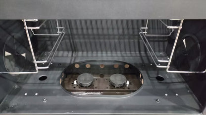 Gasrøgeovn og Gasgrill Portland XXL 80x145 cm Sort