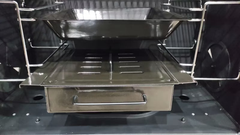 Gasrøgeovn og Gasgrill Portland XXL 80x145 cm Sort