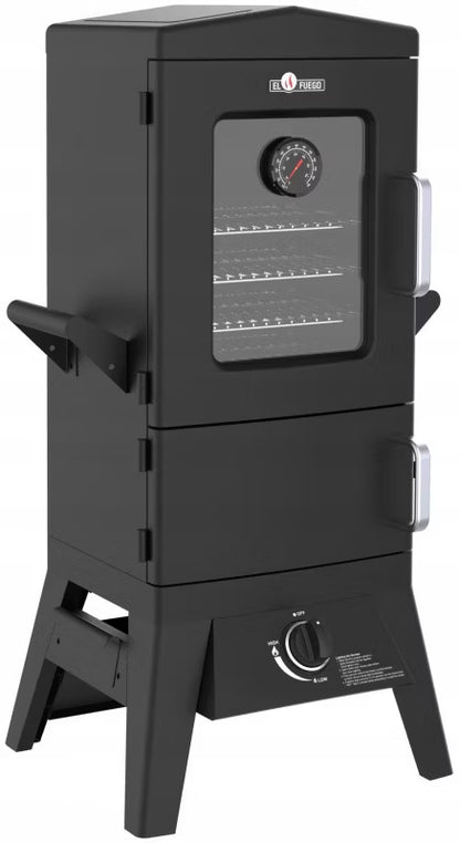 Gasrøgeovn og Grill Portland W2 med Glasrude 50x48x107 cm Sort