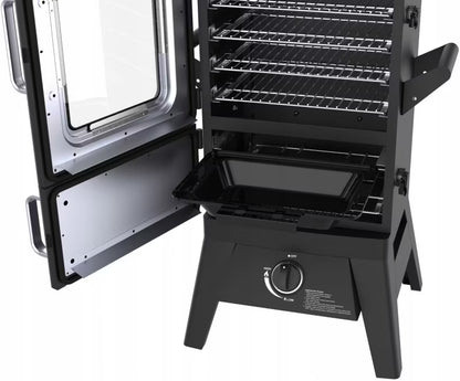 Gasrøgeovn og Grill Portland W2 med Glasrude 50x48x107 cm Sort
