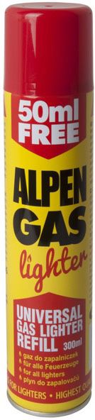 Alpen Camping gas til lightere 300 ml