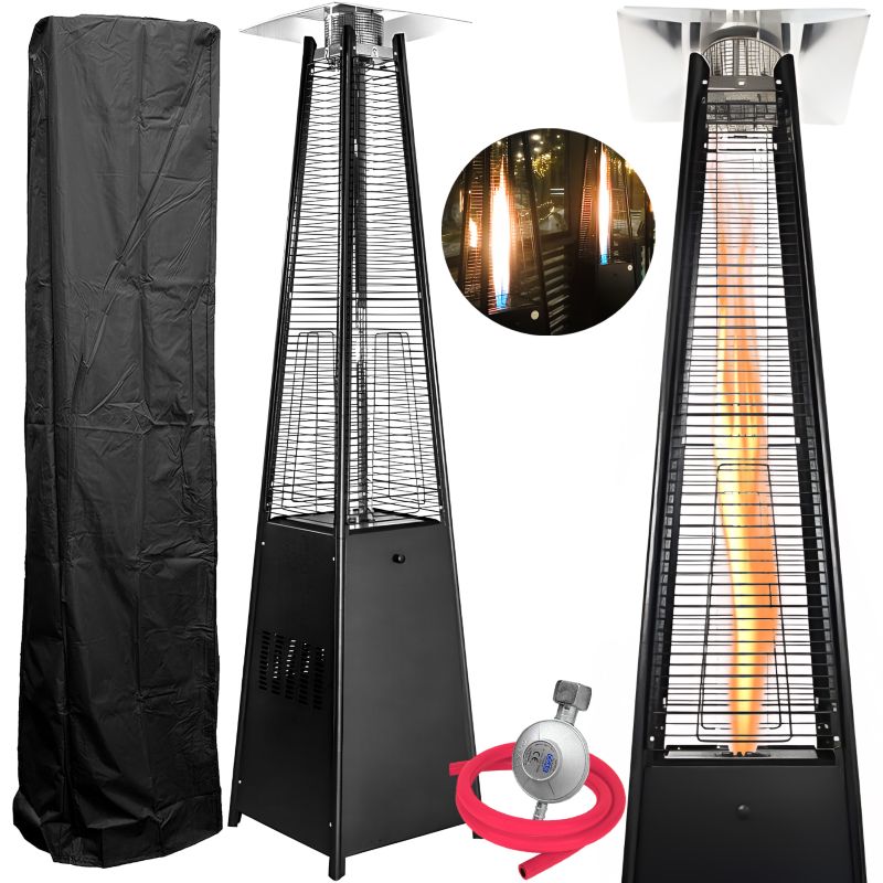 Gas Terrassevarmer Pyramide 13 kW Sort HS-PHM-H