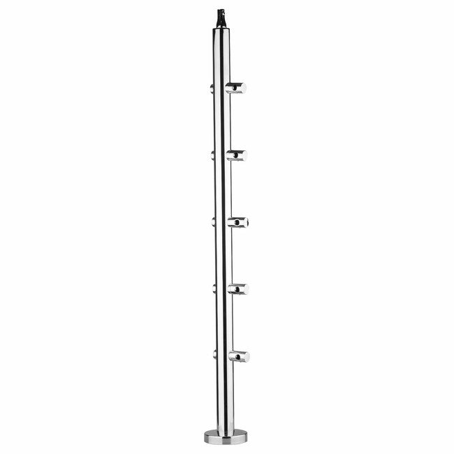 Gelænderstolpe 105 cm Blank Rustfrit Stål