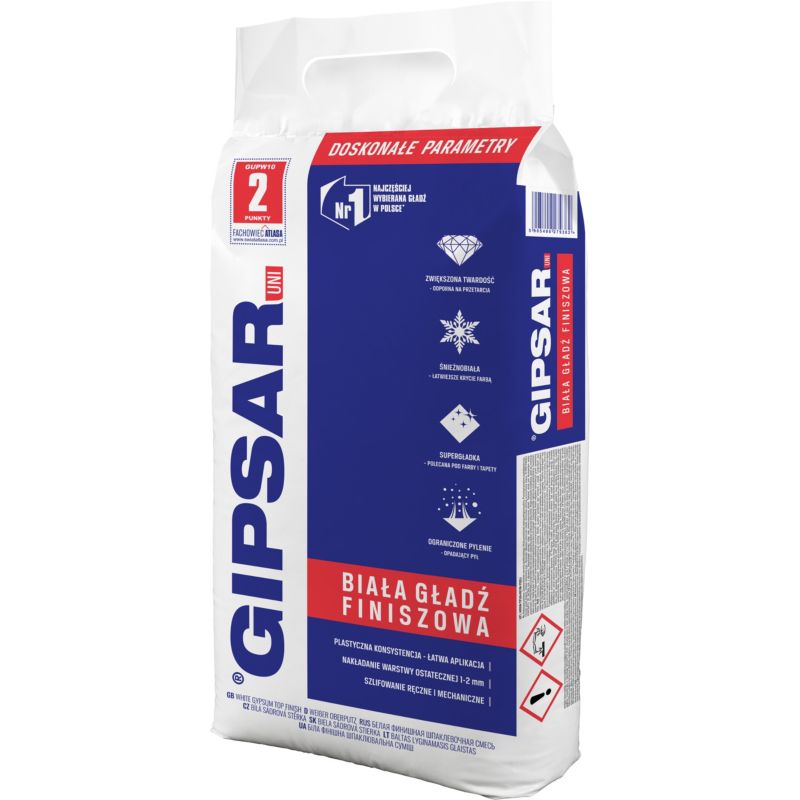 Gipspuds Gipsar Uni 10 kg Hvid