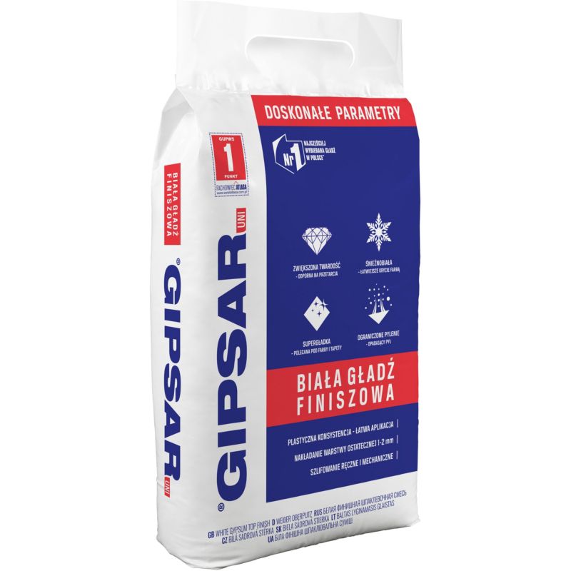 Gipspuds Gipsar Uni 10 kg Hvid