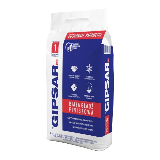 Spartelmasse Gipsar Uni 5 kg Hvid